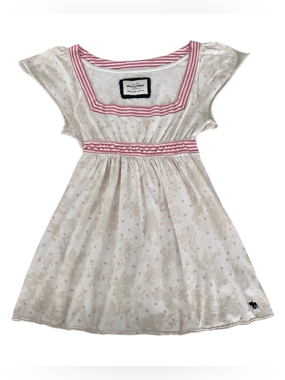 Vintage Y2K Abercrombie Babydoll Square Neck Short Sleeve Top